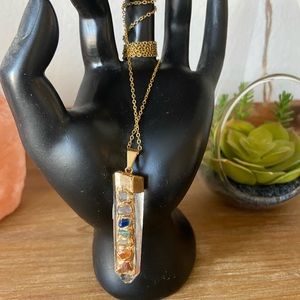 BOHO CHAKRA STONE 14 inch NECKLACE